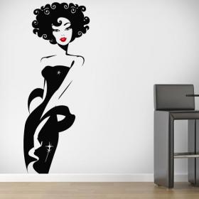 Femme de vinyle décoratif mural Deluxe