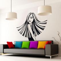 Vinyle décoratif mural silhouette femme style