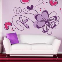 Stickers muraux fleur romantique French 770