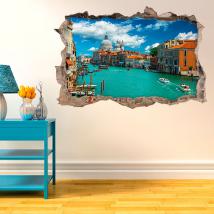 Mur de trou de vinyle 3D Venise