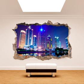 Vinyle murale 3D Shanghai Chine