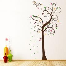 Arbre multicolore décoratif de vinyle