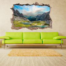 Vinyl 3D lac dans les montagnes French 4577