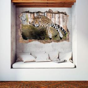 Vinyles de mur 3D Jaguar