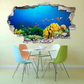 La vie marine de vinyle mur 3D