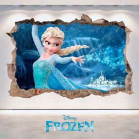 Mur de trou de vinyle 3D Disney congelés