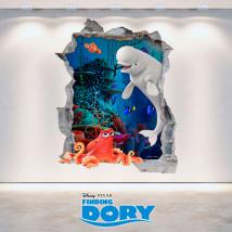 Mur de trou de vinyle 3D Disney vous cherchez Dory