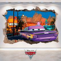 Trou de Disney Cars 2 vinyle mural 3D French 4772