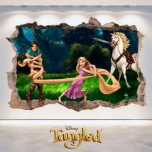 Tangled Disney vinyle trou 3D wall