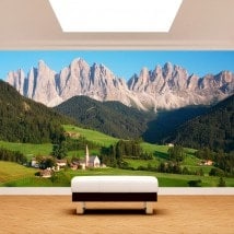 Photo de montagnes des Dolomites murales mur Italie