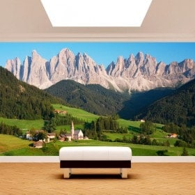 Photo de montagnes des Dolomites murales mur Italie