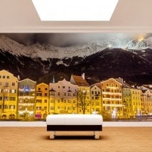 Photos murales Innsbruck Autriche de nuit