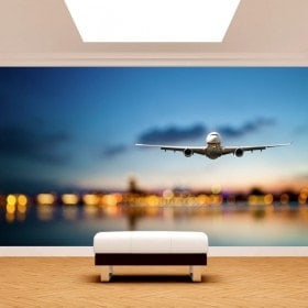 Avion de peintures murales pour le mur photo