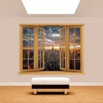 Coucher du soleil Manhattan 3D de Windows