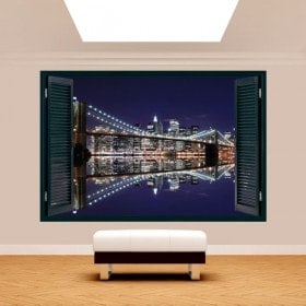 Windows 3D Manhattan Bridge Brooklyn