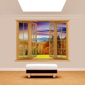 Montagnes de coucher de soleil 3D Windows
