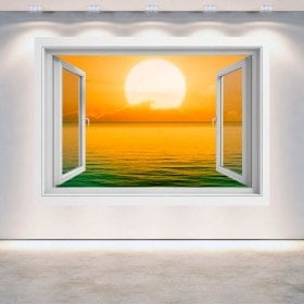 Windows 3D coucher de soleil sur la mer