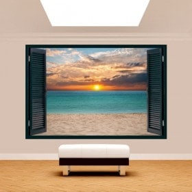 Windows 3D mise en œuvre du soleil à la plage