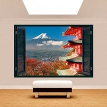 Fenêtre 3D Wall Mount Fuji French 5136