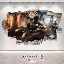 Mur de vinyle cassé 3D Assassin Creed