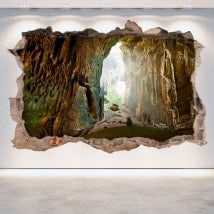 Grottes de vinyle décoratif mur brisé 3D