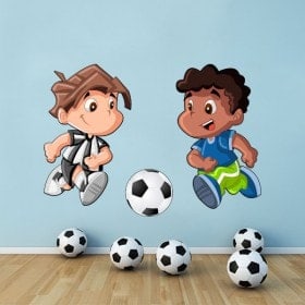 Vinyl enfants jouer au soccer