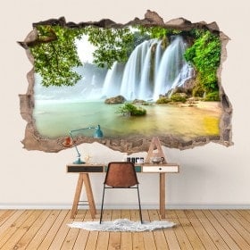 Nature de cascades vinyle mur 3D