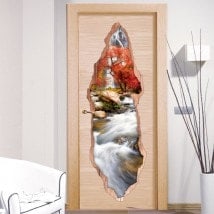 Nature de vinyle porte cascade 3D