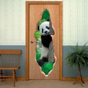 Ours de portes vinyle Panda 3D