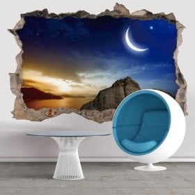 Sunset Magic Hole 3D vinyls mur