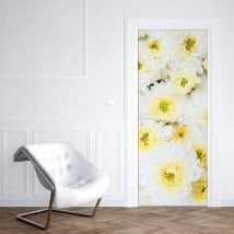 Stickers fleurs pour portes