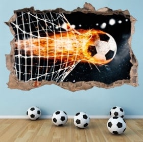 Autocollants de décoration de but en football 3D