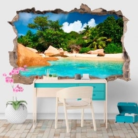 Vinyle décoratifs île tropicale 3D