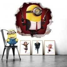 Stickers muraux minion hitman 3D