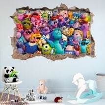 Stickers muraux monster university 3D