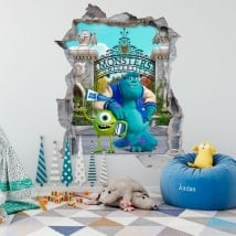 Stickers pour enfants monsters university 3D