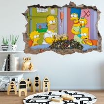 Autocollants Les Simpsons 3D