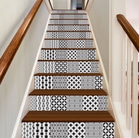Vinyle décoratif carreaux pour escaliers