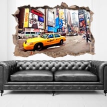 Autocollants ville New York 3D