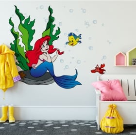Vinyle décoratif murs la petite sirène
