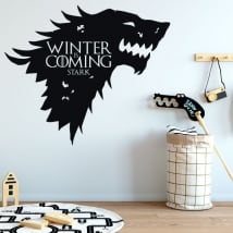 Vinyle murs game of thrones l'hiver arrive sévère