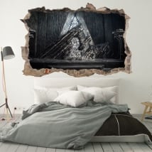 Vinyle décoratif murs game of thrones 3d