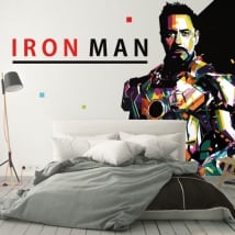 Vinyle décoratif pour les murs iron man