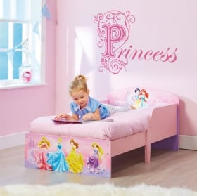 Vinyle décorer les chambres des enfants texte princesse