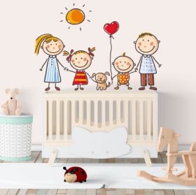 Vinyle murs dessin pour enfants famille