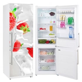 Vinyles pour réfrigérateurs fraises éclabousser