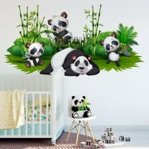 Vinyle décorer les chambres d'enfants ours panda