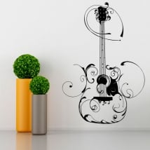 Vinyle décoratif guitare avec filigrane