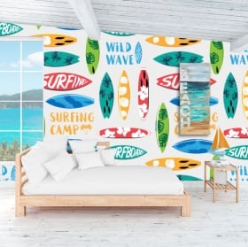 Peintures murales de vinyle décorer les murs et les objets surf