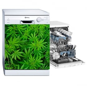 Vinyle pour lave-vaisselle de plantes de marijuana